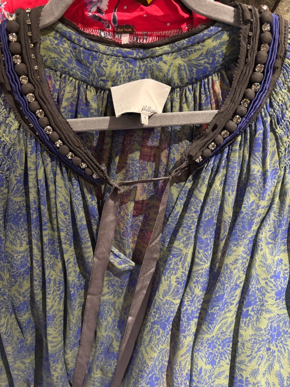 Philip Lim Silk Embellished Top